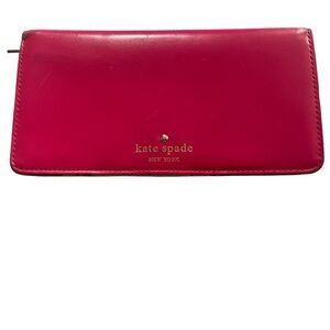 Kate Spade Hot Pink Leather Wallet